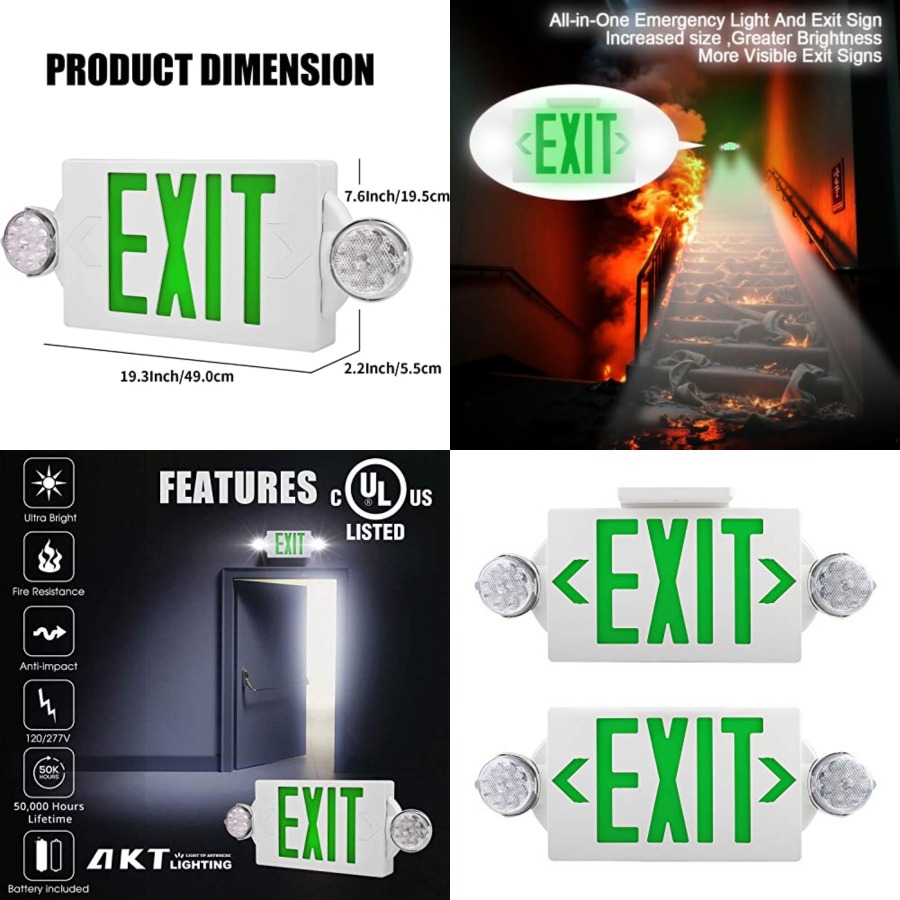 Emergency Exit Sign - Luz de Emergencia para Salida de