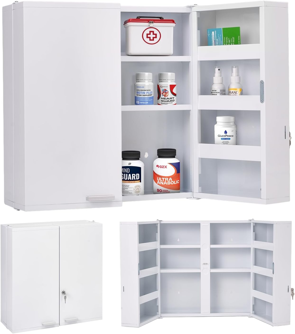 Medicine Cabinet Lock - Armario Grande para Medicamentos con Cerradura,