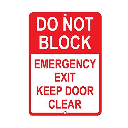 Emergency Exit Sign - Letrero Metálico Vincenicy, Letrero de Aluminio,