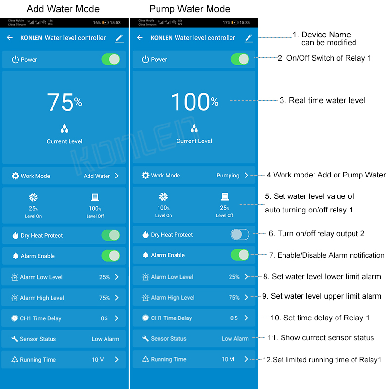 KONLEN Tuya Sensor de nivel de - Water Alarm Sensor reseña y precio
