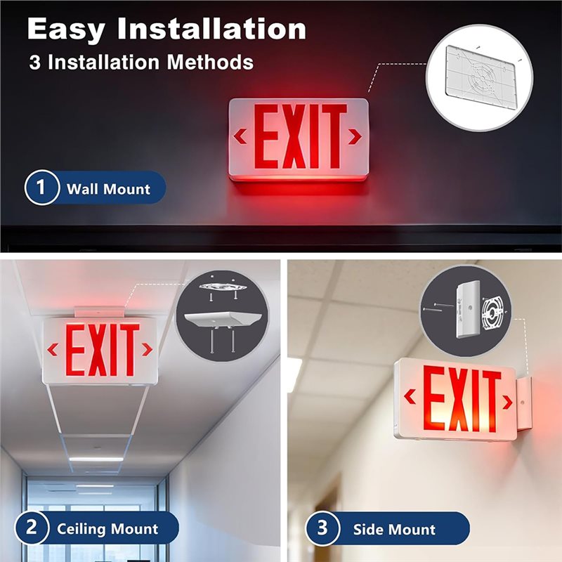 Luz de Salida LED con Certific - Emergency Exit Sign reseña y precio