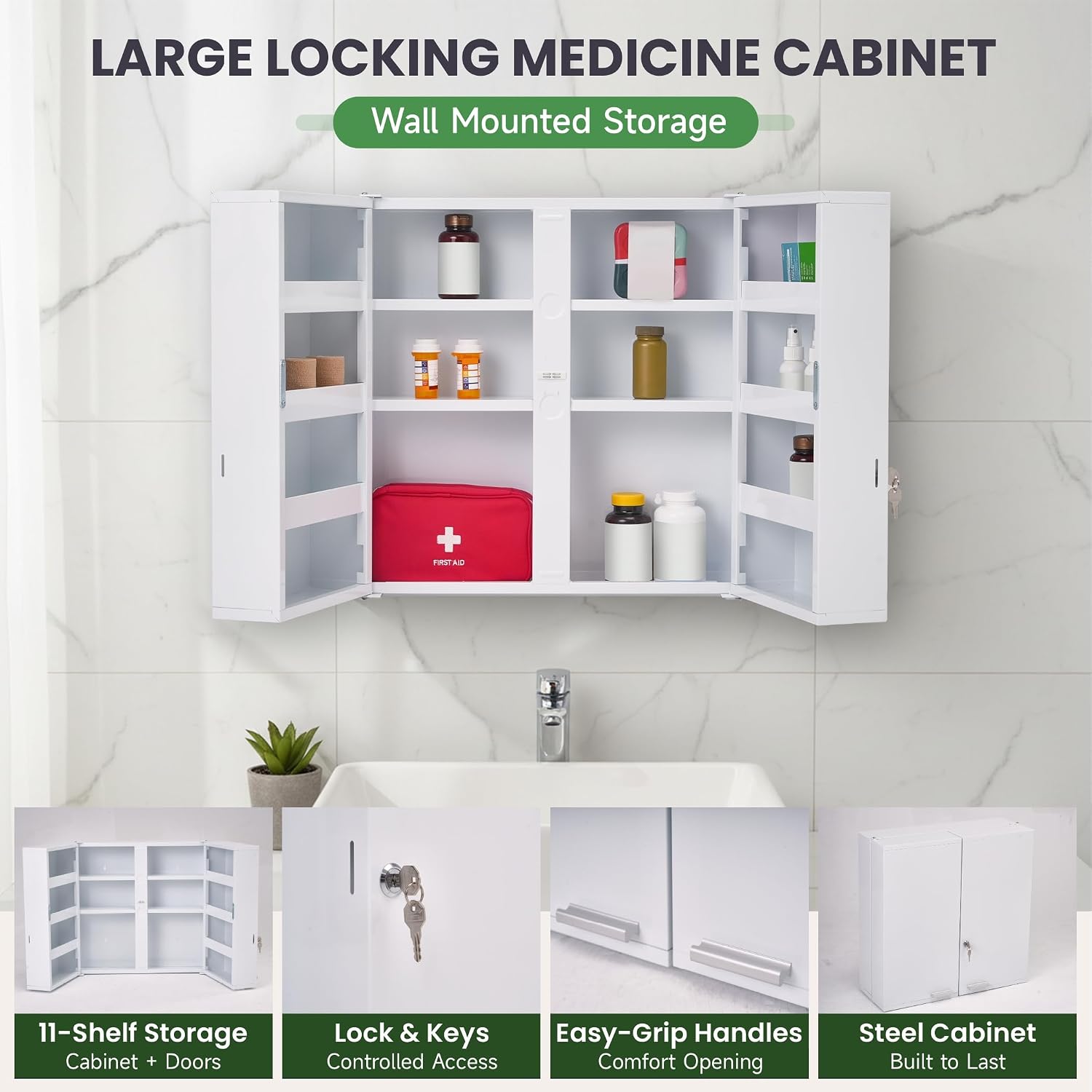 Armario Grande para Medicament - Medicine Cabinet Lock reseña y precio