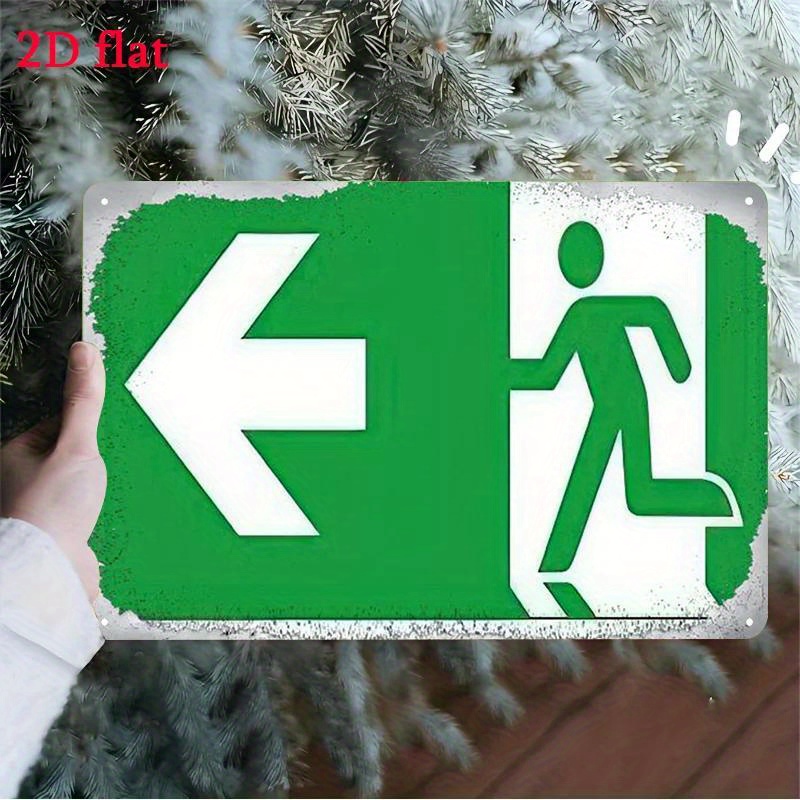 Letrero de Escape de Metal - S - Emergency Exit Sign reseña y precio
