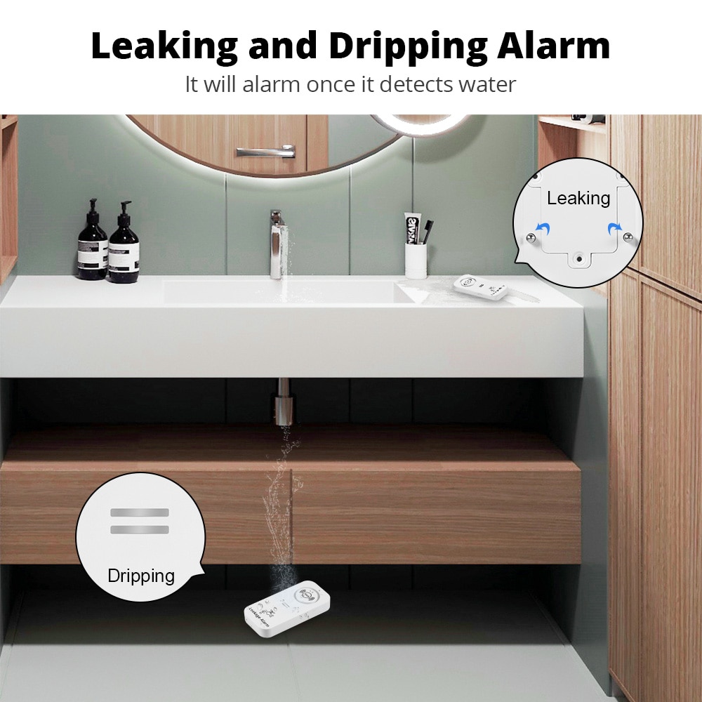 KERUI Sensor de agua inalámbri - Water Alarm Sensor reseña y precio